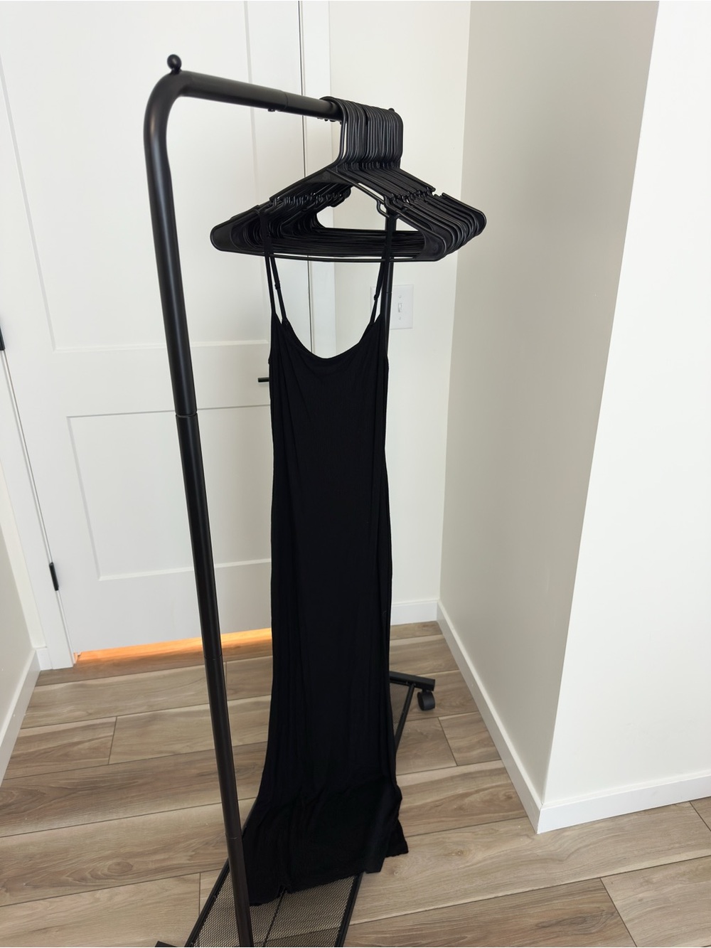 SKIMS Black Soft Lounge Long Slip Dress